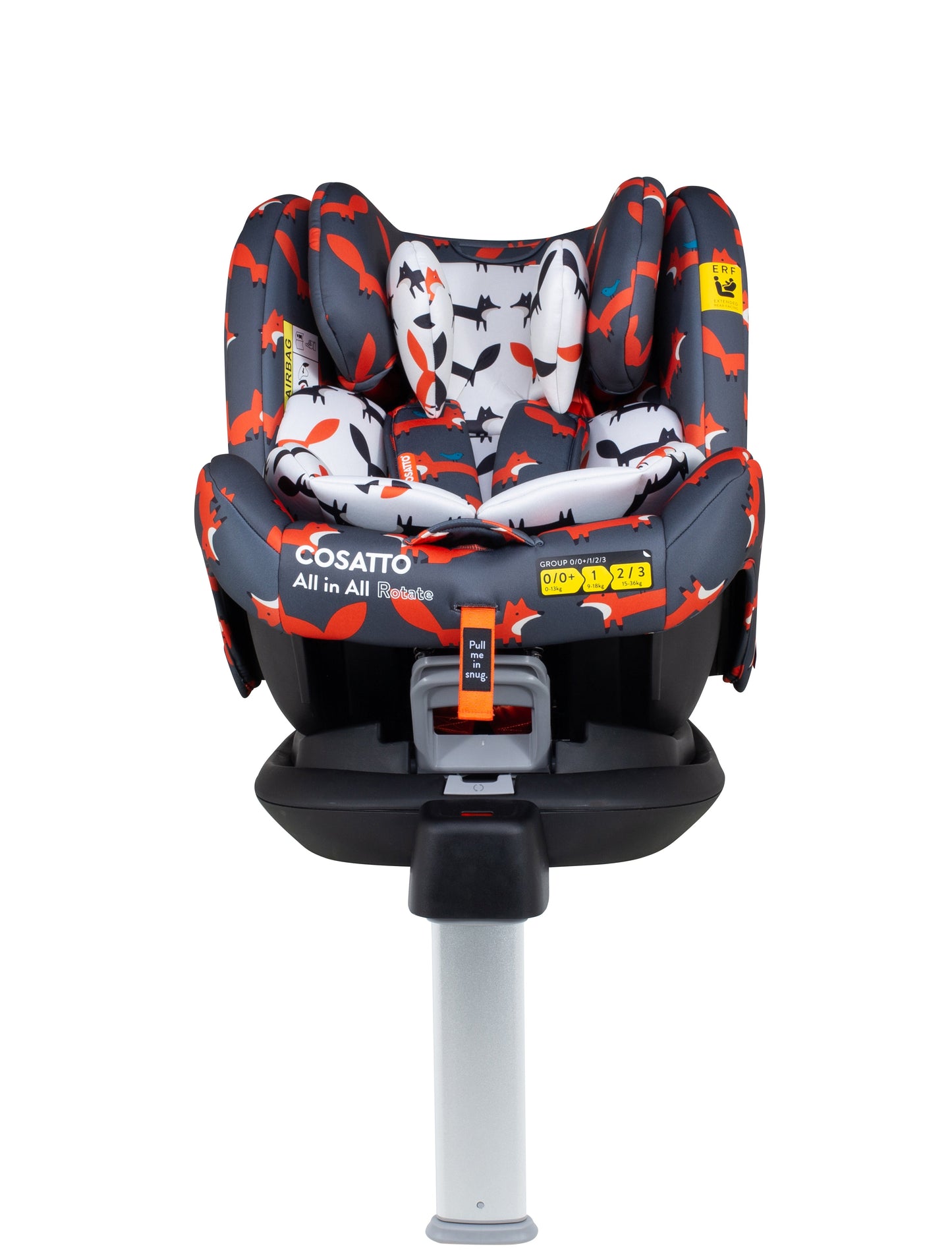 All in All 360 Rotate Car Seat Charcoal Mister Fox
