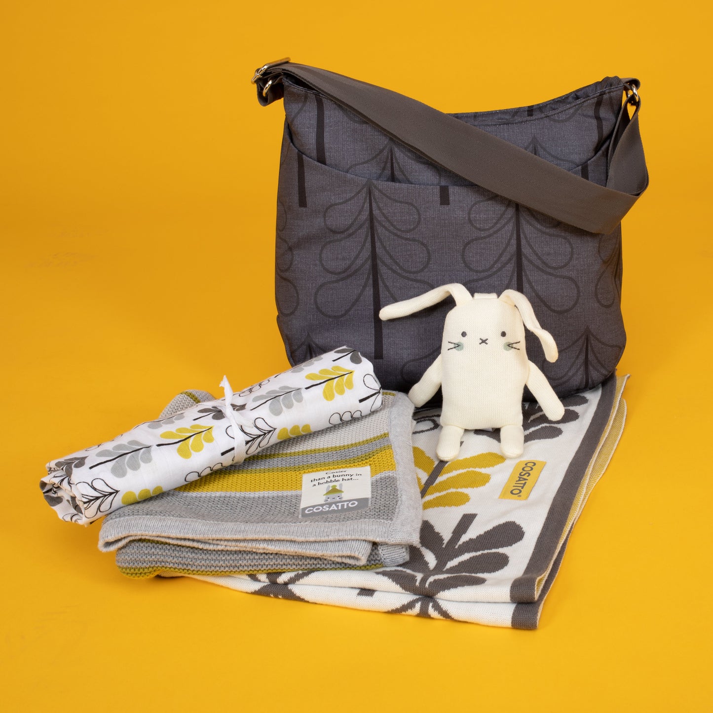 Cosatto Stripe Blanket Grey Yellow