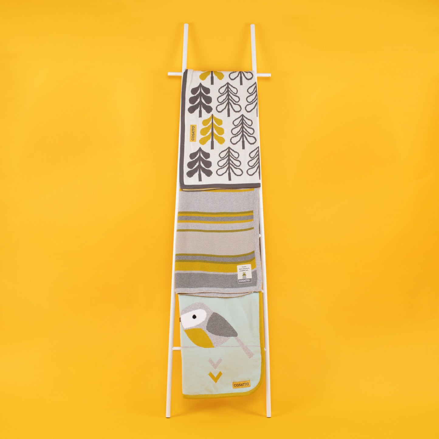 Cosatto Stripe Blanket Grey Yellow
