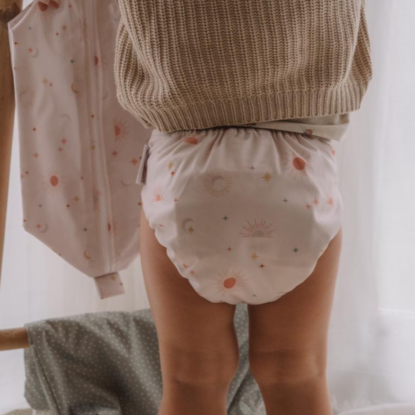 One Size All-In-One Reusable Cloth Nappy - Celestial