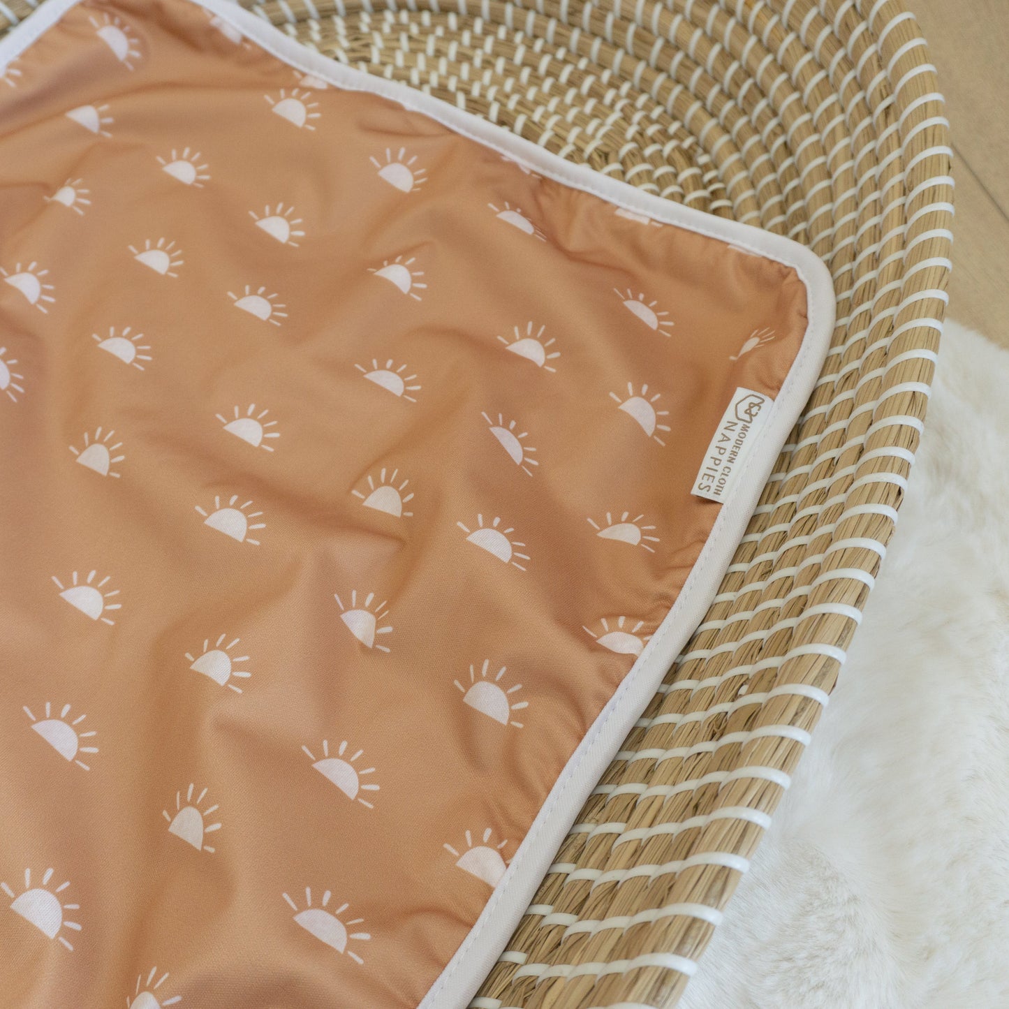 Baby Travel Changing Mats - Sunnies Camel with White