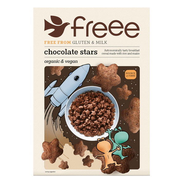 Doves Farm Gluten Free Organic Chocolate Stars Cereal