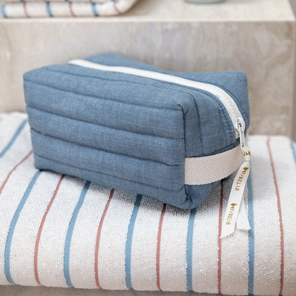 Fabelab Organic Bath Towel Cottage Blue Stripes
