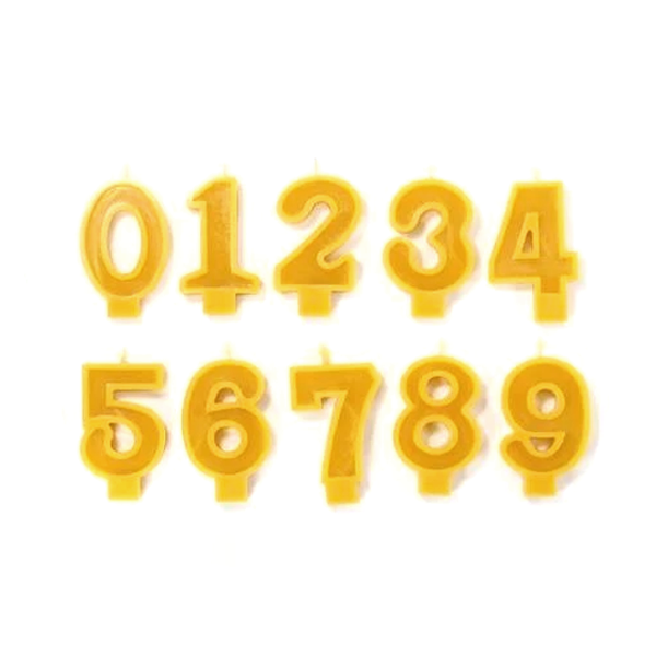 Goldrick Beeswax Number Candles