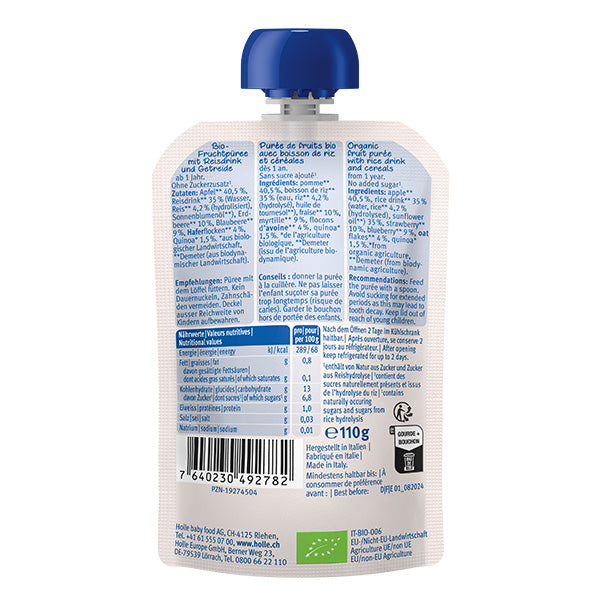 Holle Organic Baby Food Pouch - Penguin Porridge