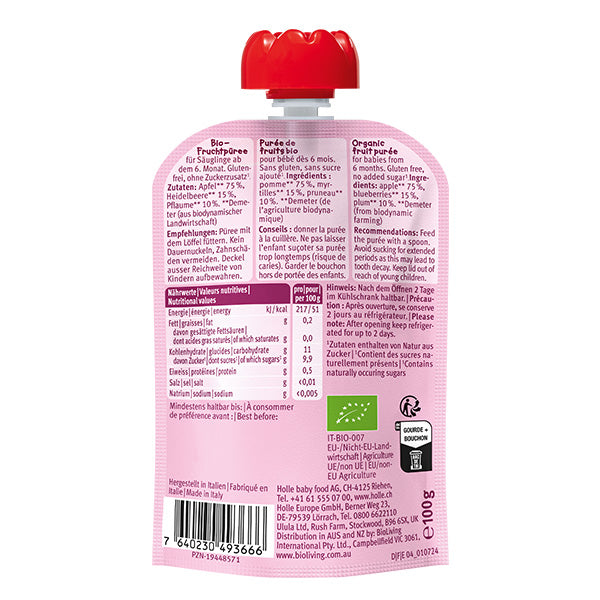 Holle Organic Baby Food Pouch - Dino Dance