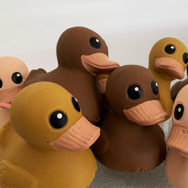 Hevea Kawan Mini Natural Rubber Duck Golden Ochre