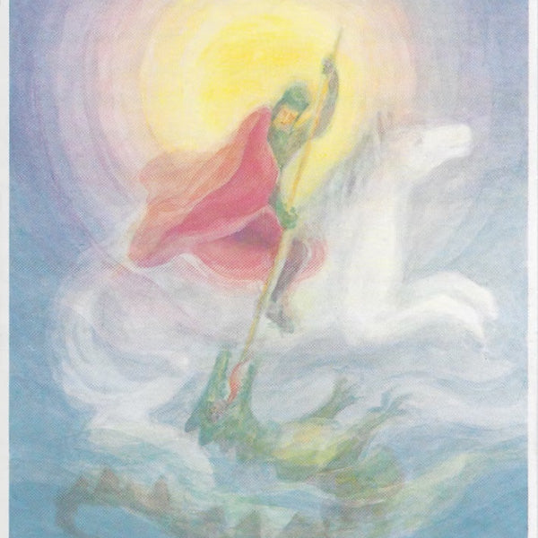 Postcard St George & the Dragon - Margarethe Hauschka