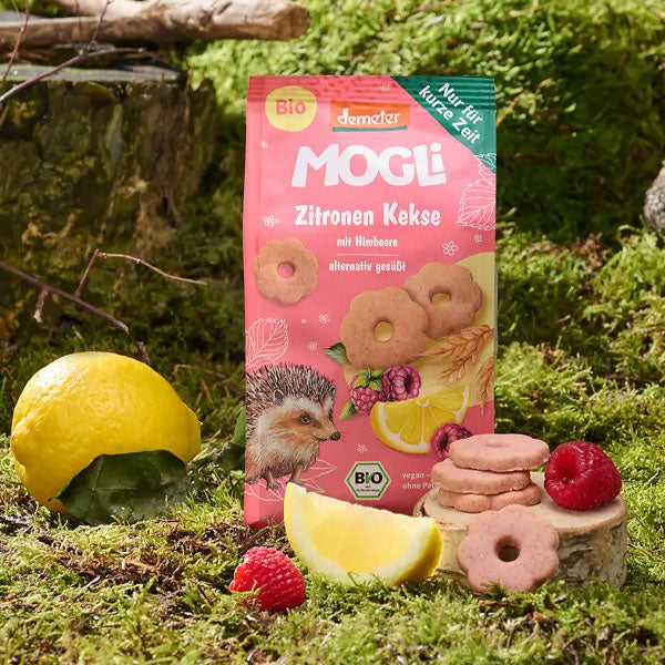 MOGLi Organic Lemon Raspberry Biscuits