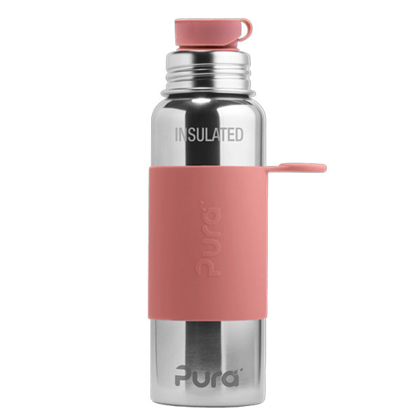 Pura Sports Top 22oz Vacuum Insulated Bottle - Rose Sleeve
