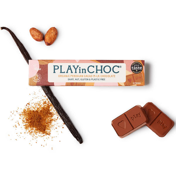 Playin Choc Organic Peruvian Cacao M•Lk Chocolate 30g