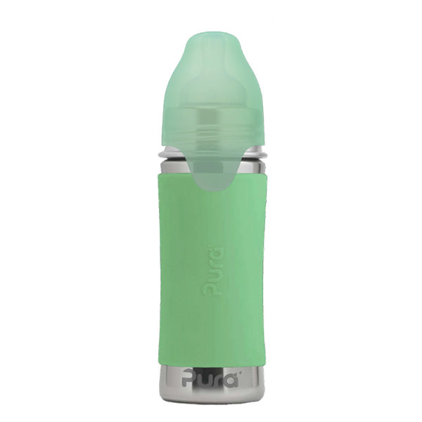 Pura Kiki 11oz Infant Bottle - Moss Sleeve