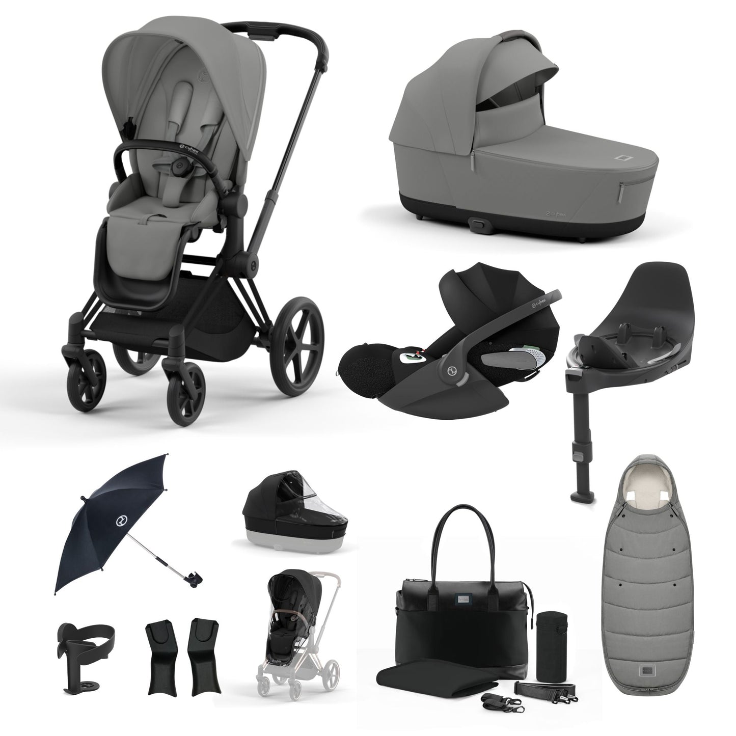 Cybex Priam 11 Piece Accessory Bundle With Cloud T Plus & Base