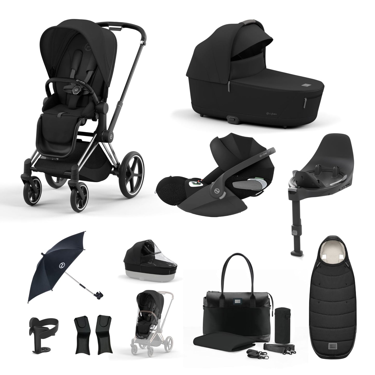 Cybex Priam 11 Piece Accessory Bundle With Cloud T Plus & Base