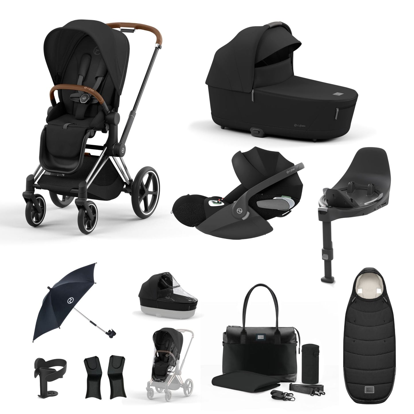 Cybex Priam 11 Piece Accessory Bundle With Cloud T Plus & Base