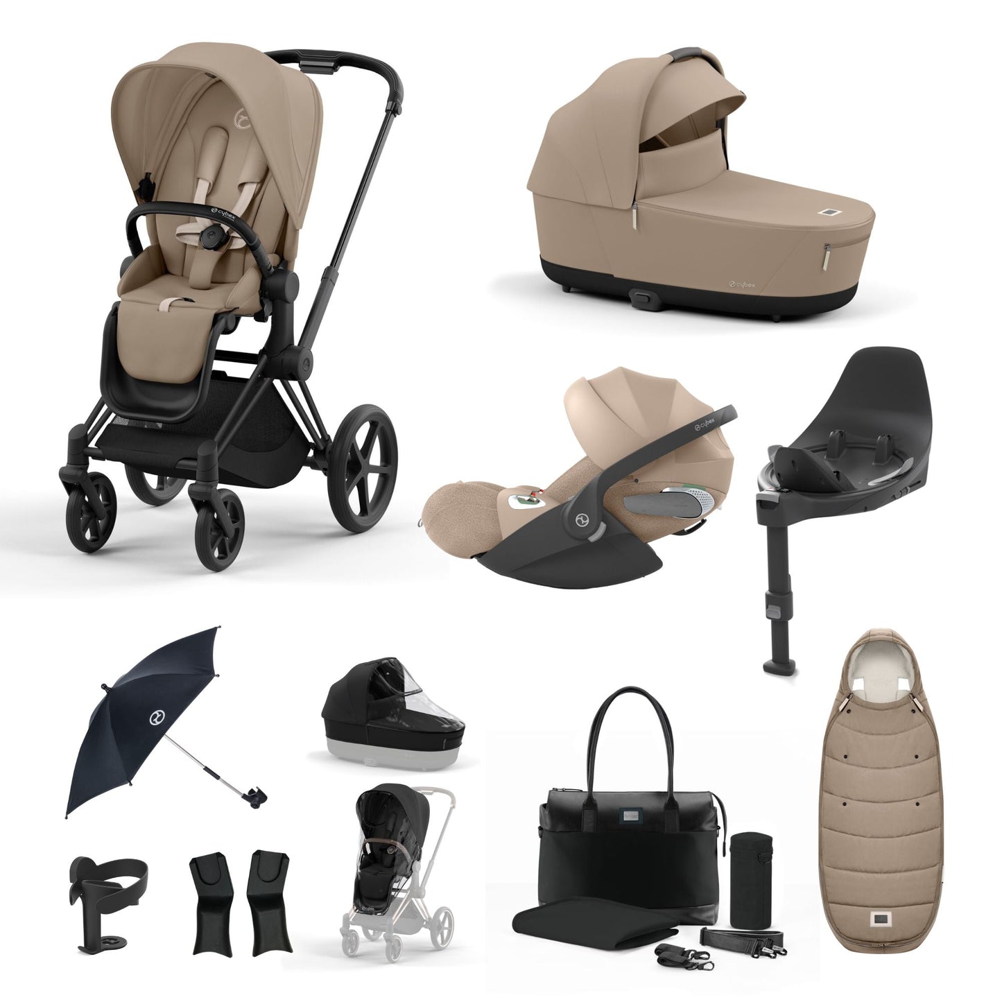 Cybex Priam 11 Piece Accessory Bundle With Cloud T Plus & Base