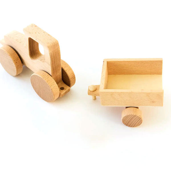 Sarah's Silks Wooden Tractor & Trailer
