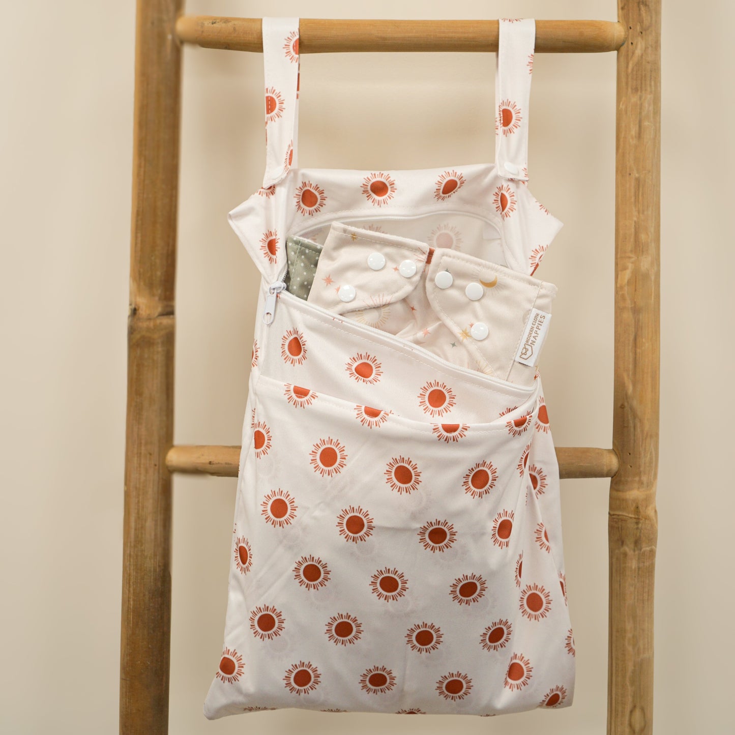 Out & About Double Pocket Nappy Wet Bag - Soleil