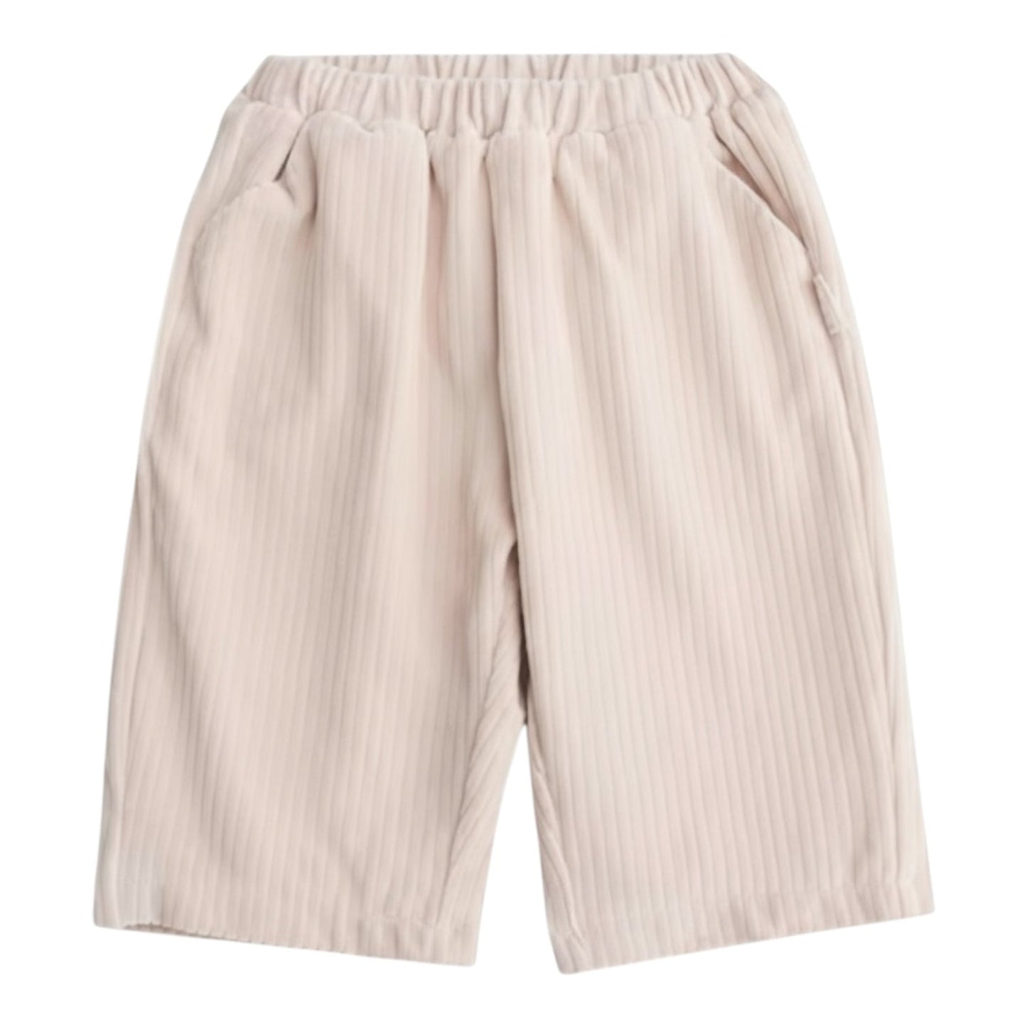 Beige Ribbed Trousers