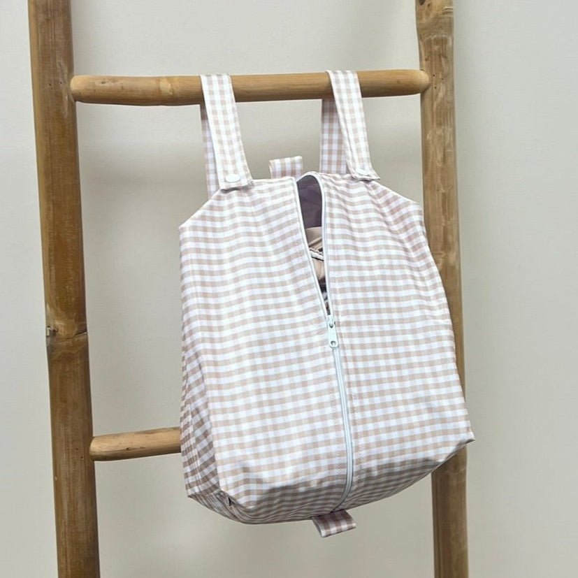 Cloth Nappy Pod - Stone Gingham