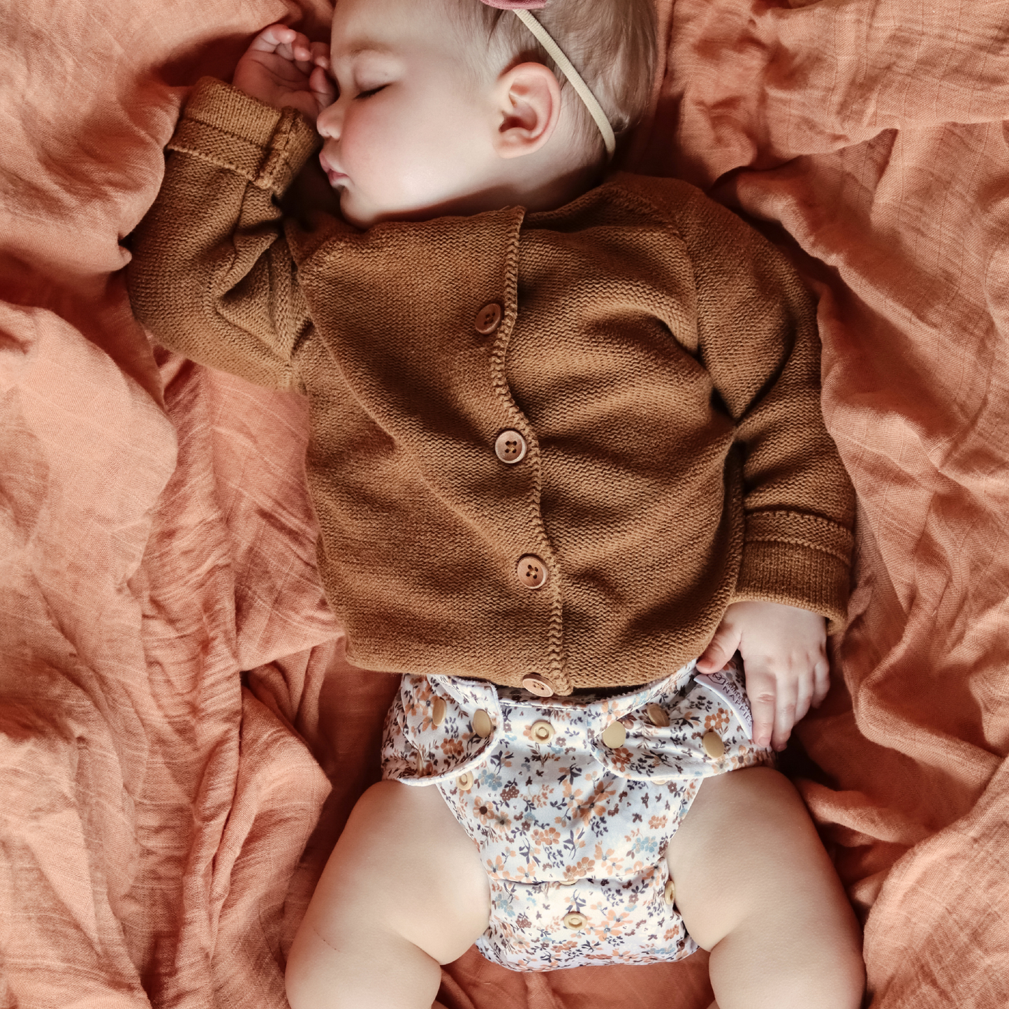 One Size All-In-One Reusable Cloth Nappy - Gingerly