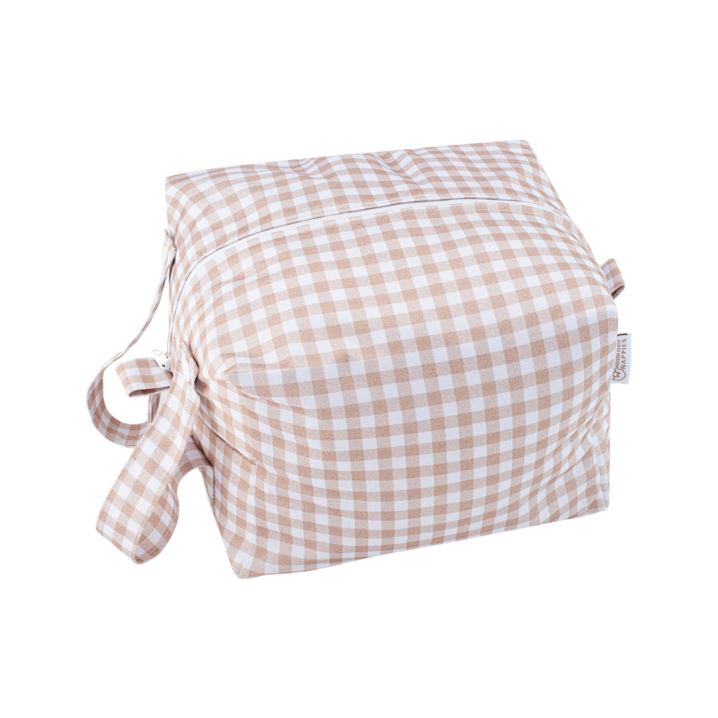 Cloth Nappy Pod - Gingham Taupe