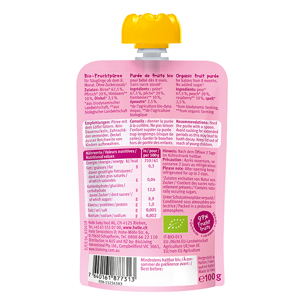 Holle Organic Baby Food Pouch - Pear Pony