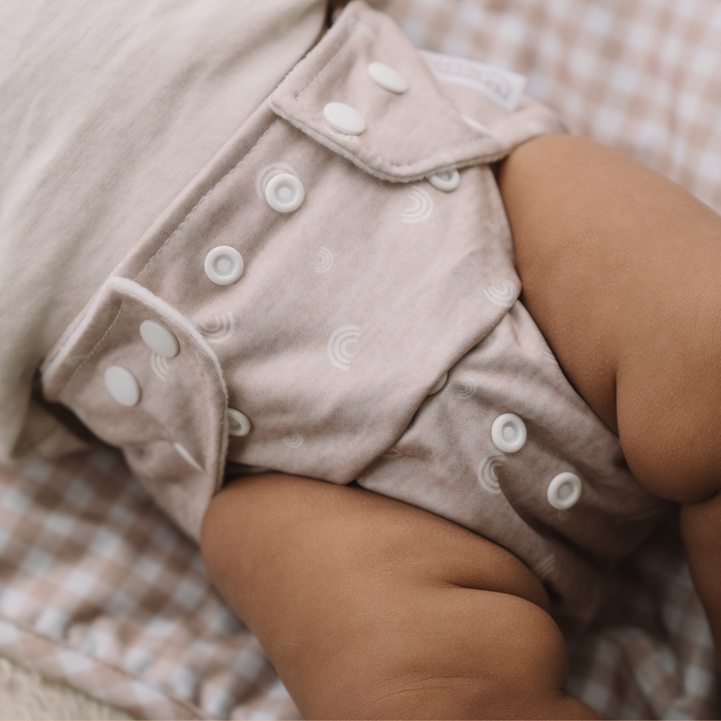 One Size All-In-One Reusable Cloth Nappy - Rainbow Oatmeal