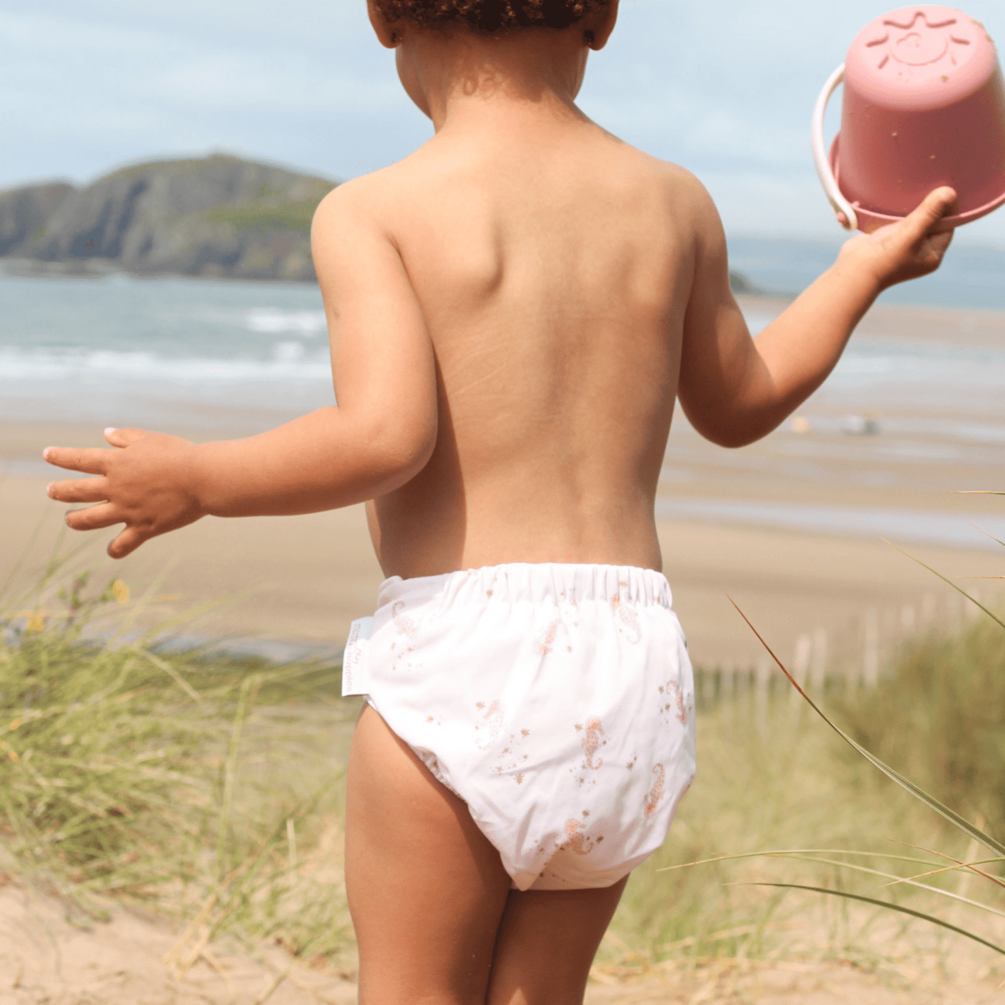 One Size Baby to Toddler Reusable Swim Nappies - Seahorse Snuggles