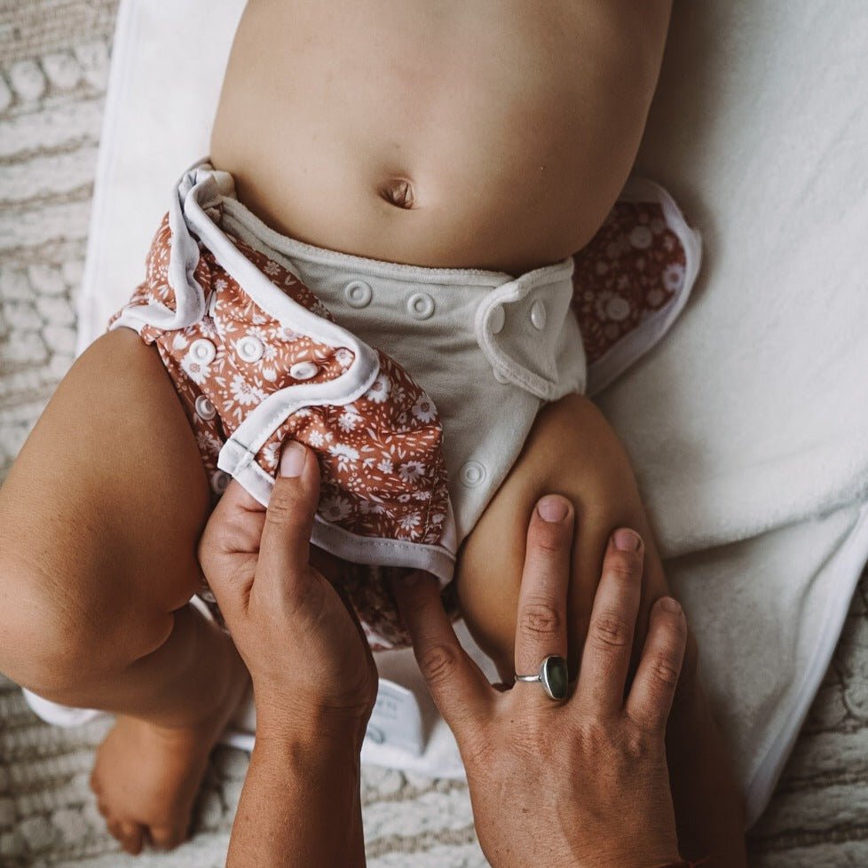 One Size Organic Bamboo Bedtime Pearl Reusable Cloth Nappy
