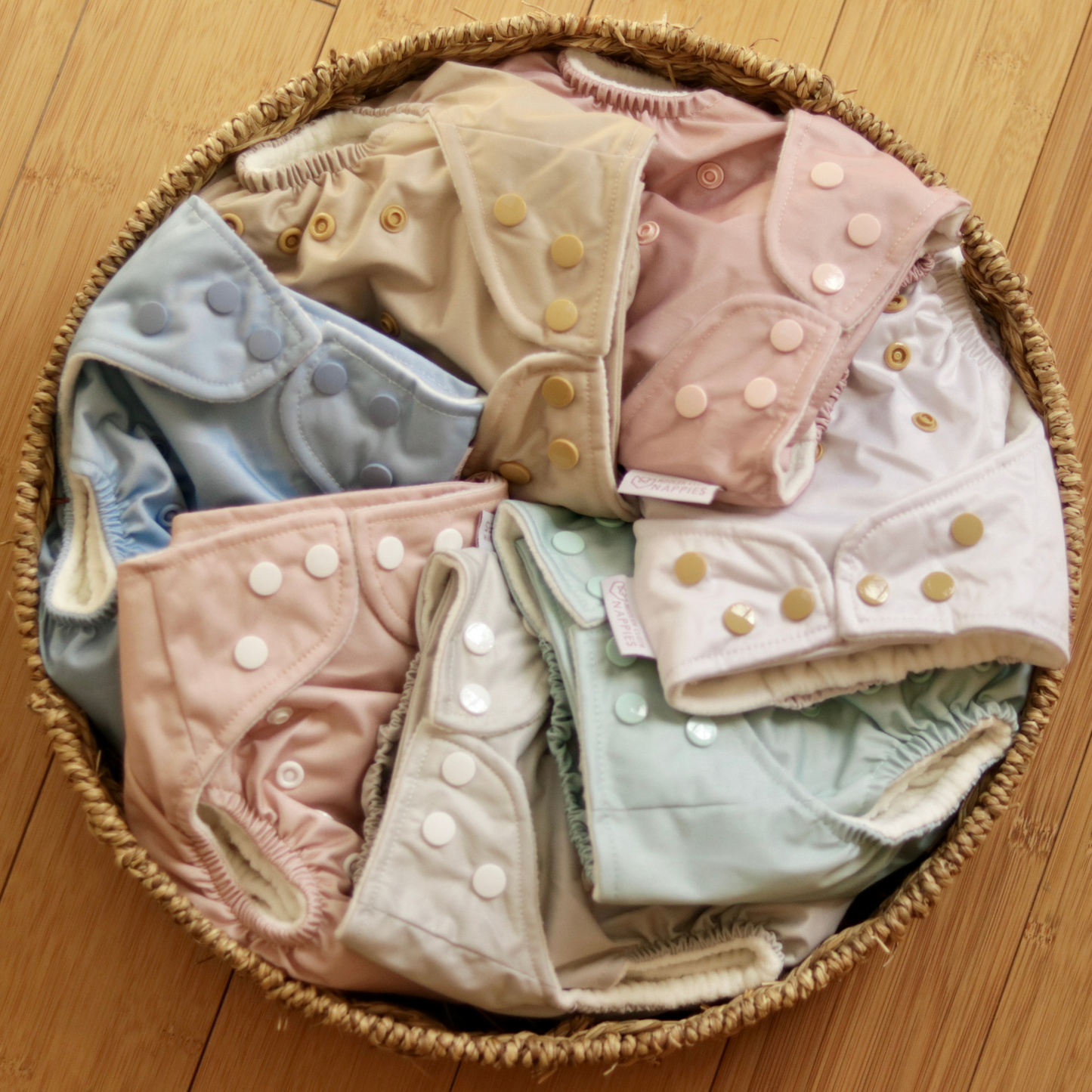One Size All-In-One Reusable Cloth Nappy - Dusty Rose