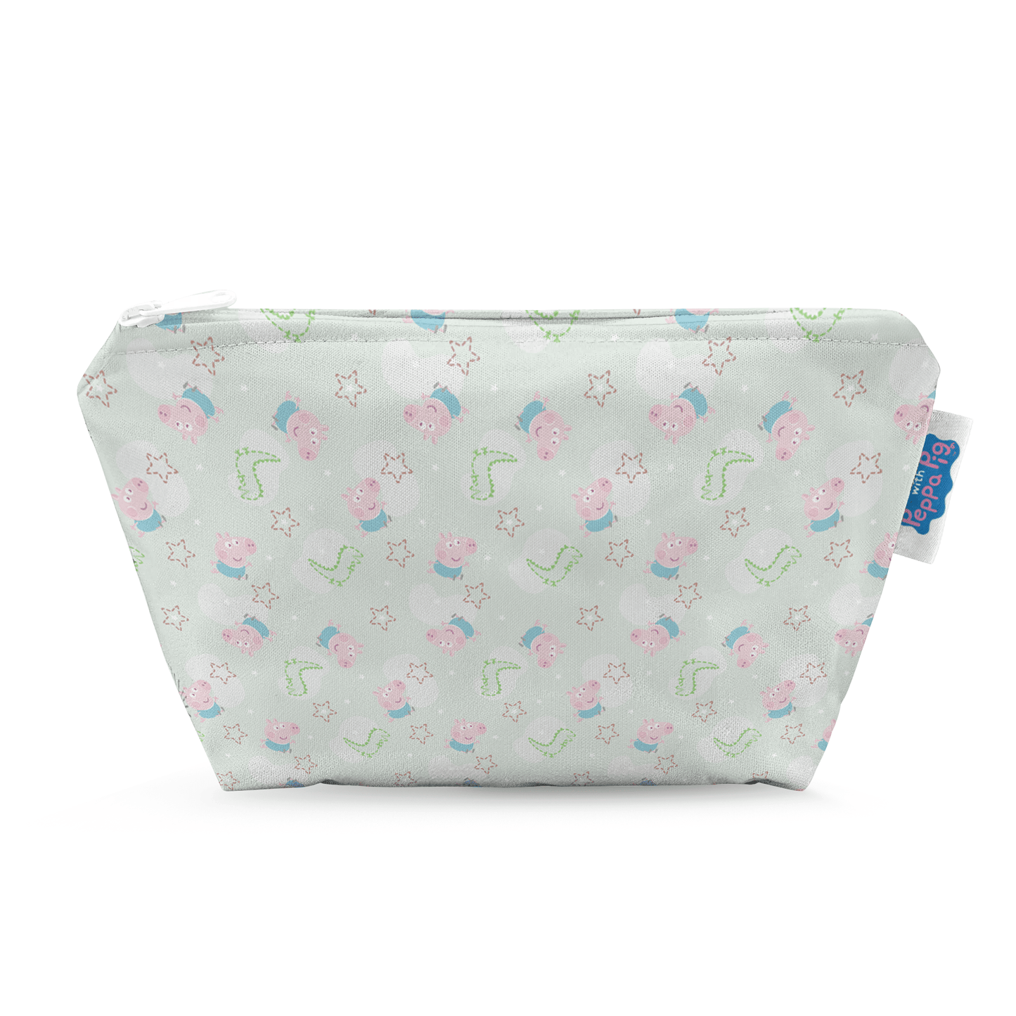 Peppa Pig Small Reusable Cloth Wipe Wet Bag - George Pig | Sage