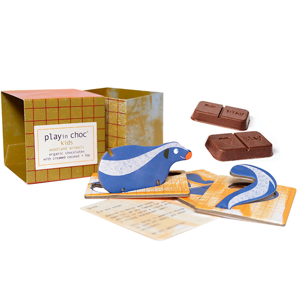 Playin Choc Organic Chocolate & Surprise Toy - Woodland Animals