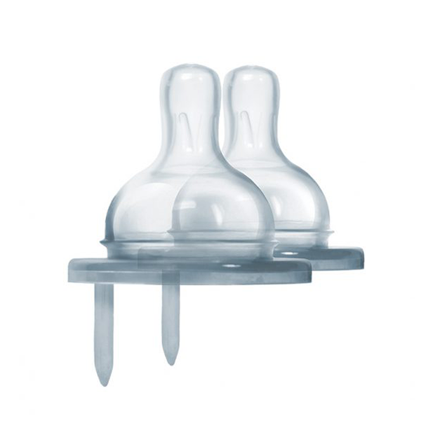 Pura Kiki Natural Vent Nipples Fast Flow 6+ mth - 2pack