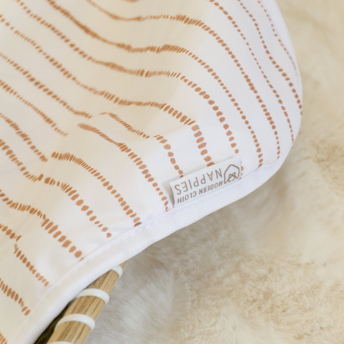 Baby Travel Changing Mats - Dune White with Tan