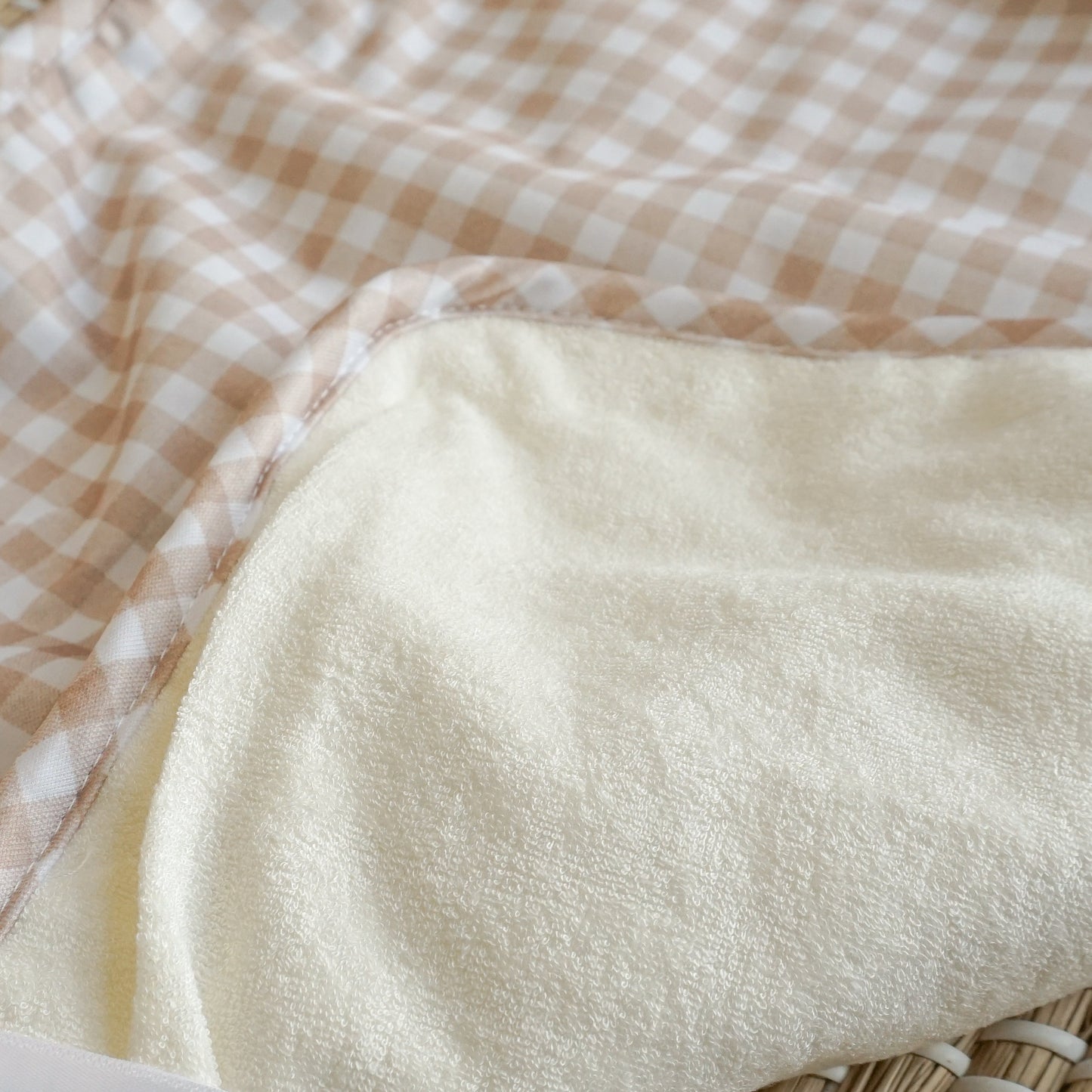 Baby Travel Changing Mats - Gingham Taupe