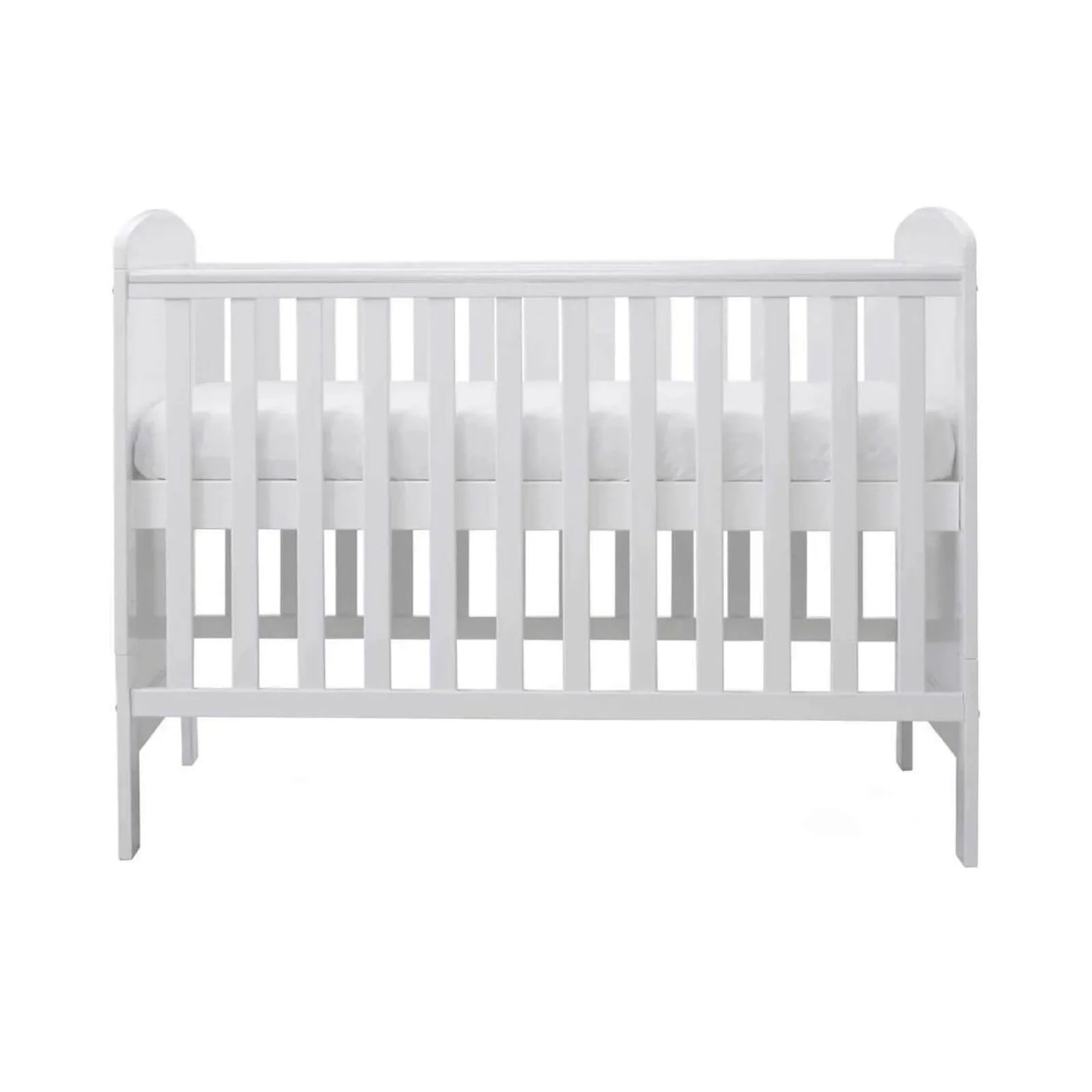 Ickle Bubba Coleby Mini Cot Bed White - Premium Sprung Mattress