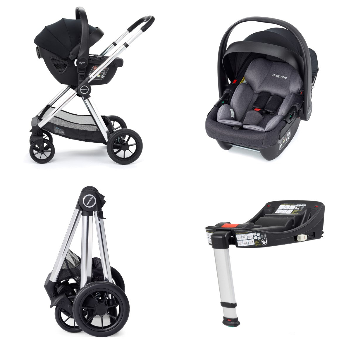 Babymore Memore v2 13 Piece Travel System Coco With Base