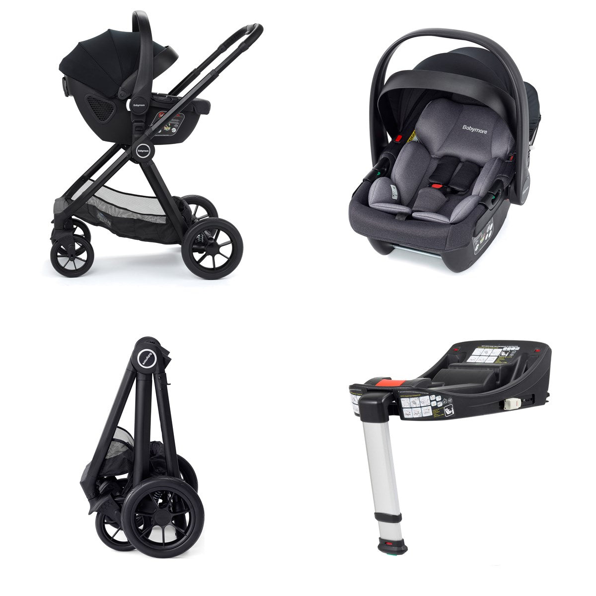 Babymore Memore v2 13 Piece Travel System Coco With Base