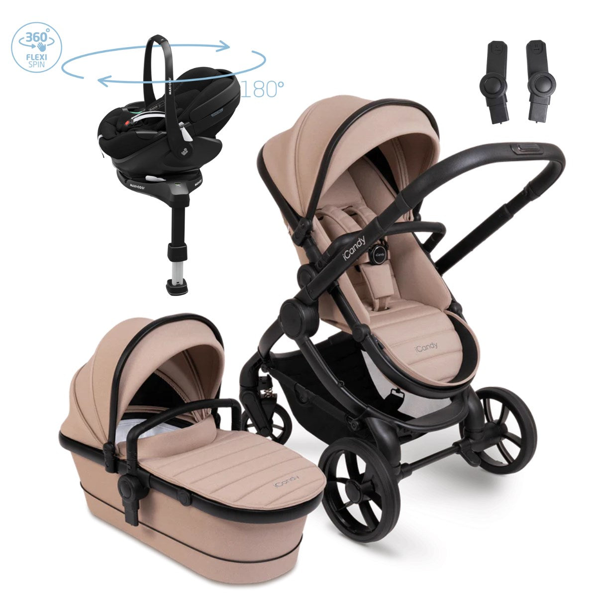 iCandy Peach 7 travel System With Pebble 360 Pro2 Car Seat And Family Fix Base