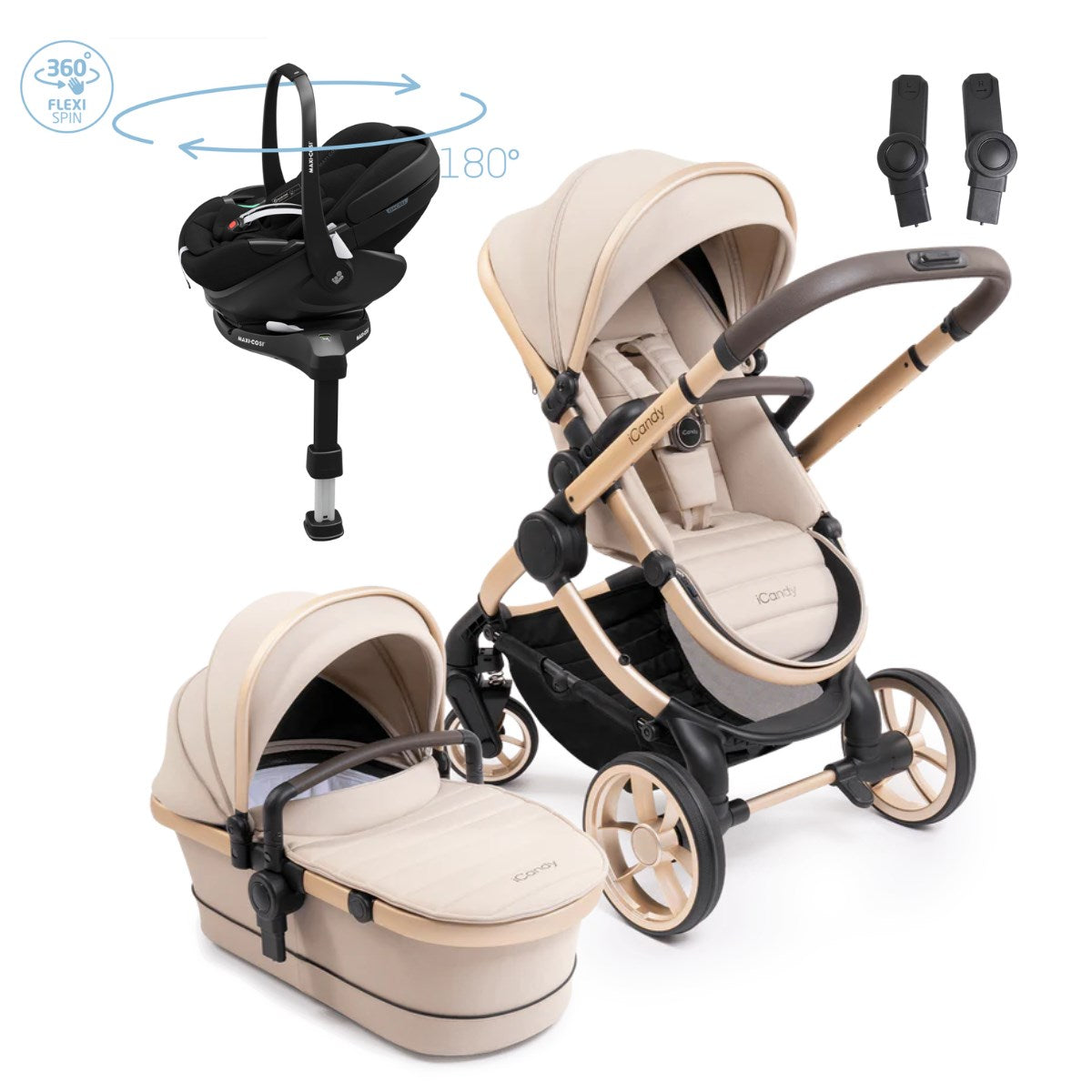 iCandy Peach 7 travel System With Pebble 360 Pro2 Car Seat And Family Fix Base