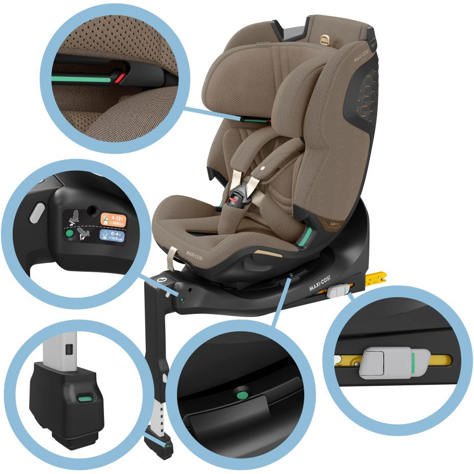 Maxi-Cosi Emerald 360 Pro Swivel Rotating i-Size Car Seat 40-150cm 0-12 Years