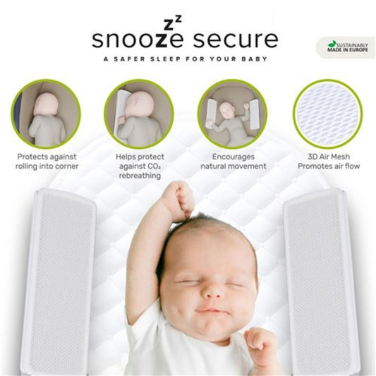 Snooze Secure – 3D Air Mesh Baby Sleep Positioner to Help Prevent SIDS & Reduce CO₂ Rebreathing