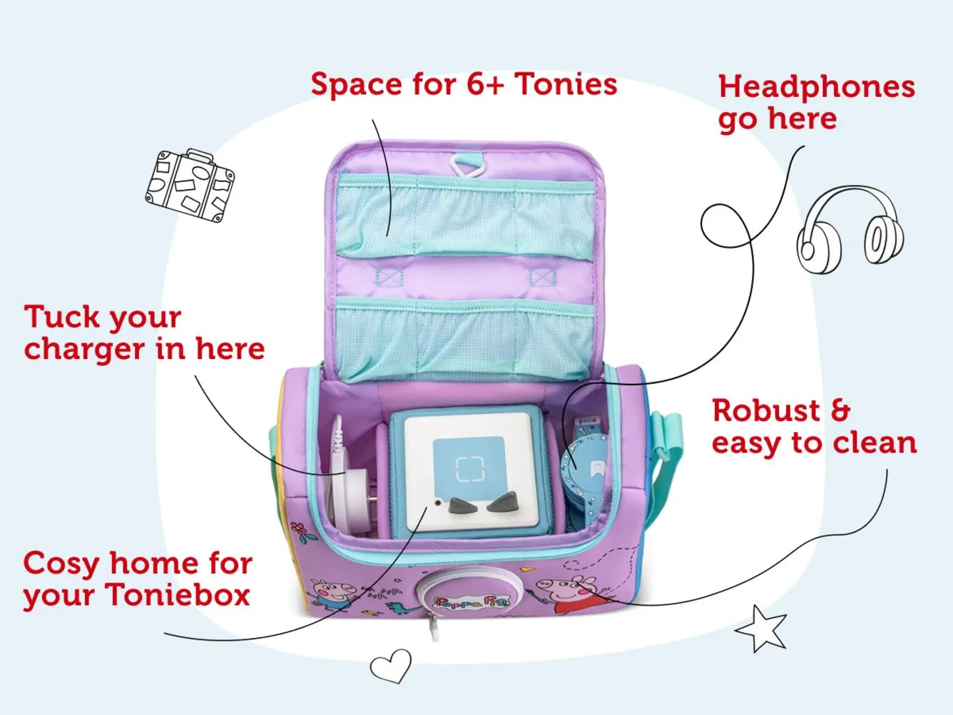 Tonies Listen And Play Bag - Peppa Pig