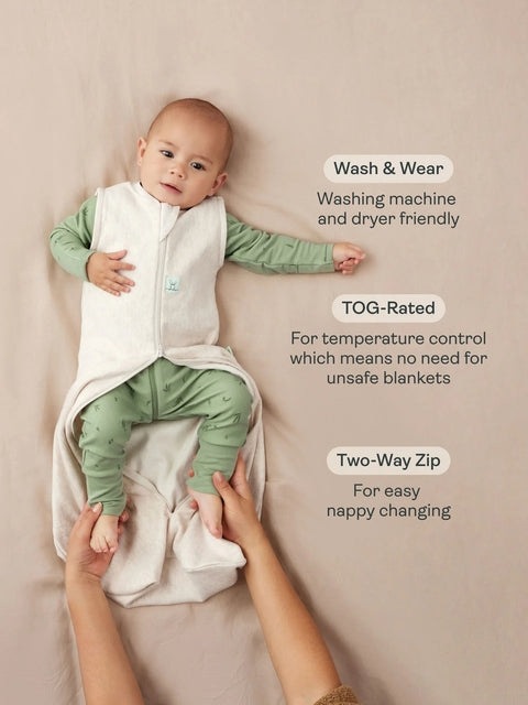 ergoPouch - Organic Winter Jersey Sleeping Bag - Sage 2.5 TOG