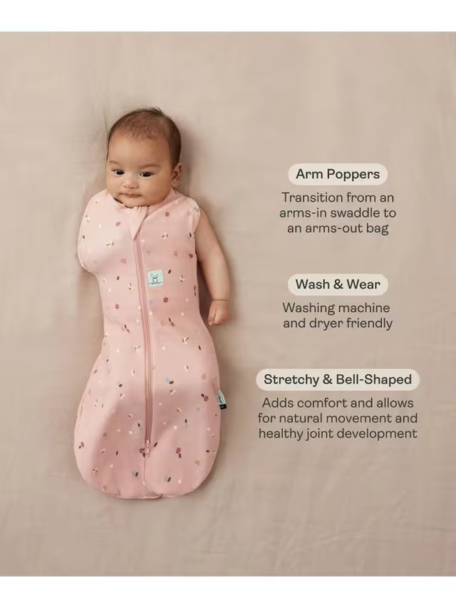 ergoPouch - Organic Winter Cocoon Swaddle Sleeping Bag - Hedgehog 2.5 TOG 3-6m