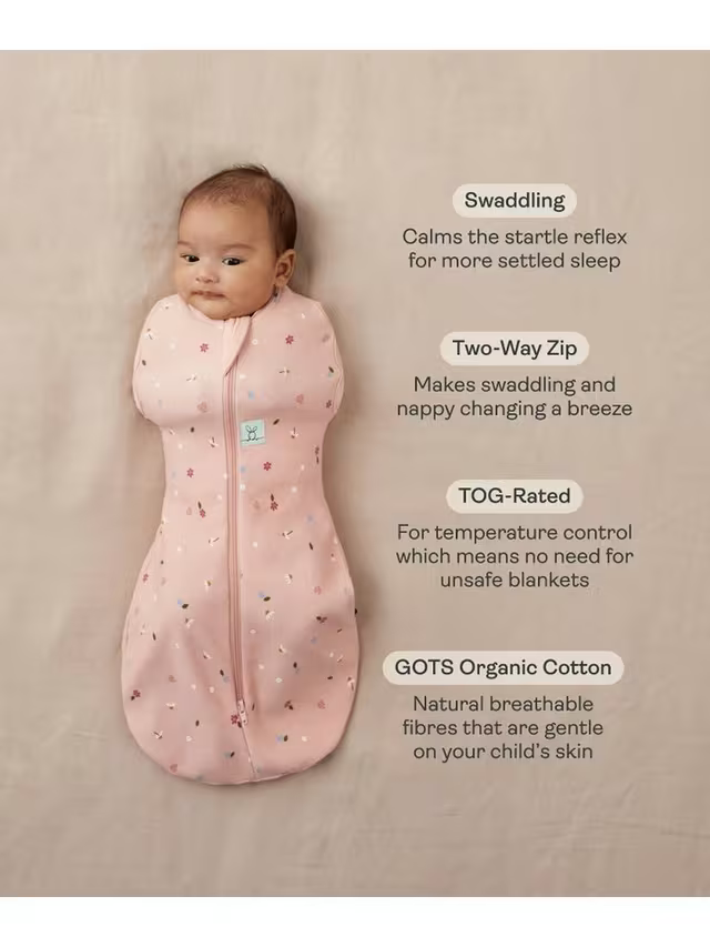 ergoPouch - Organic Winter Cocoon Swaddle Sleeping Bag - Dragonflies 2.5 TOG