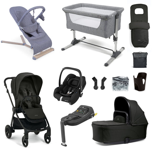 Mamas & Papas Vardo Essential Travel & Nursery Bundle, Noir