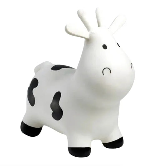 Happy Hopperz White Cow Hopper Inflatable Bouncy Ride-On Toy