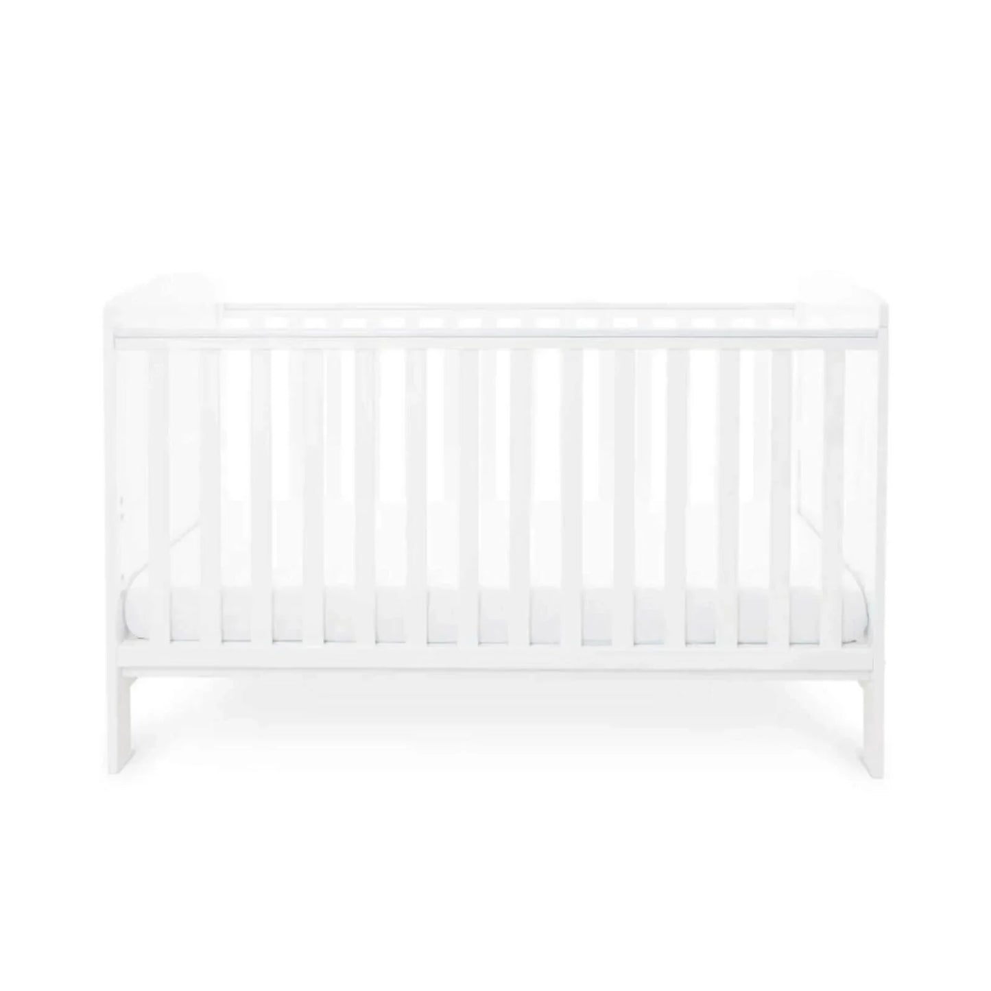 Ickle Bubba Coleby Classic Cot Bed White - Premium Sprung Mattress